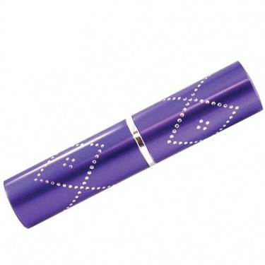Defense Divas® Stun Guns Rhinestone Perfume Bottle 3.5 Million Volt Flashlight Stun Gun Purple